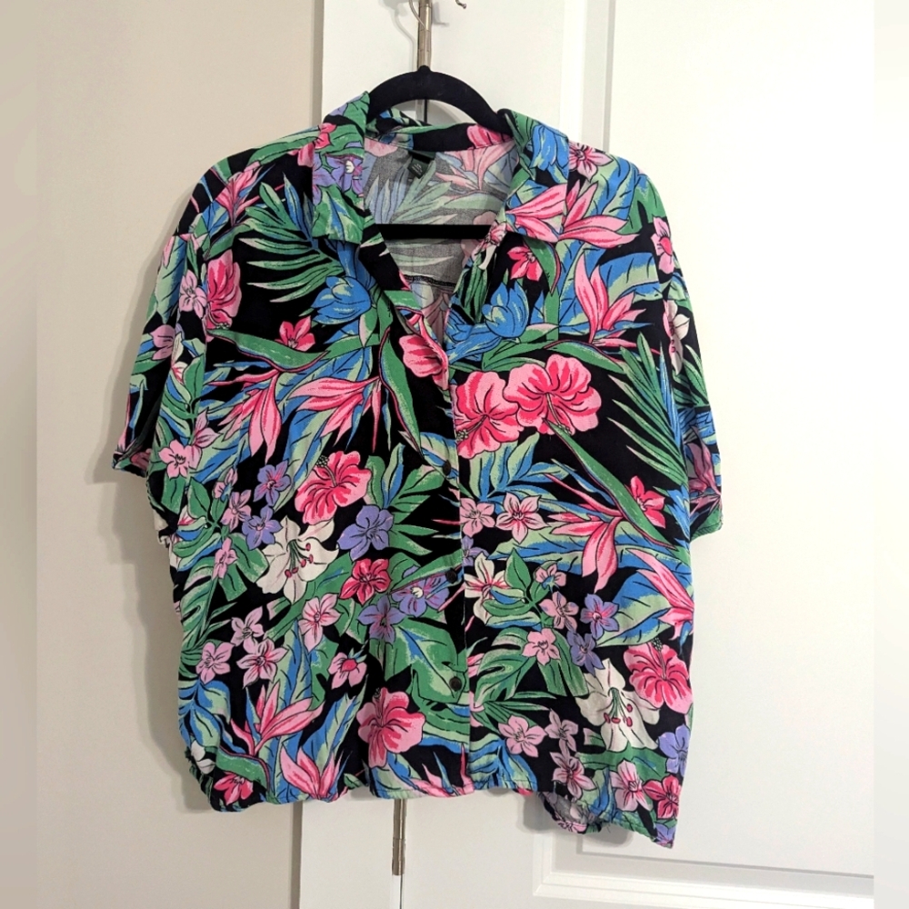 Wild Fable Tropical Floral Button Down Shirt - XXL